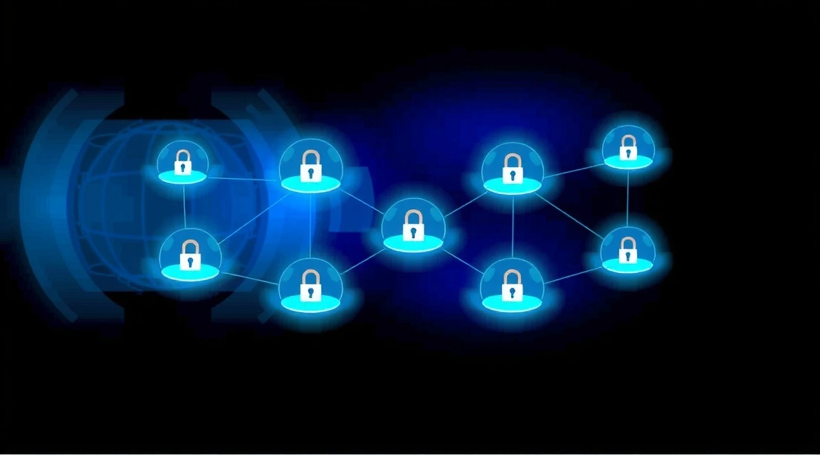 Ilustracja symbolizująca udostępnianie danych z zachowaniem bezpieczeństwa i prywatności